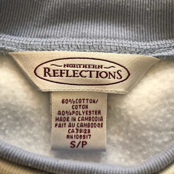 Northern Reflection winter scene crew neck. - Picture 4 of 5